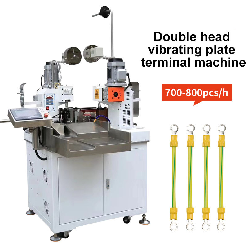 Double head vibrating plate terminal machine