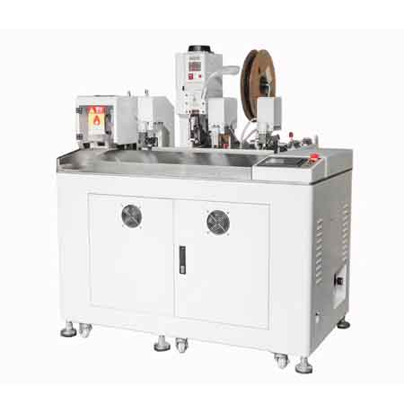 Fully automatic wearing and drying heat shrinkable tube terminal machine